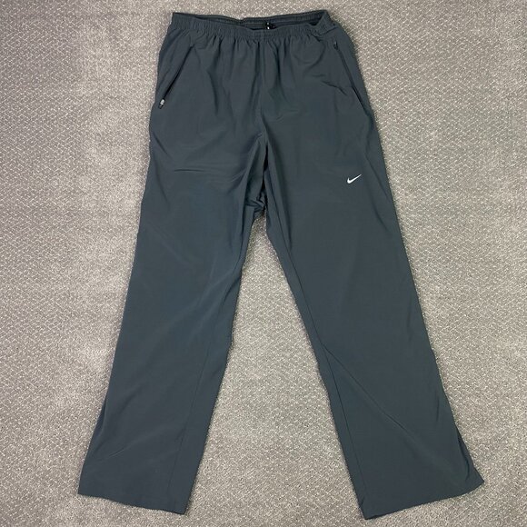 Nike Running Pants Men's 2XL Gray Woven Stretch Ankle Zip Gym Track 640111 060 - Picture 1 of 16
